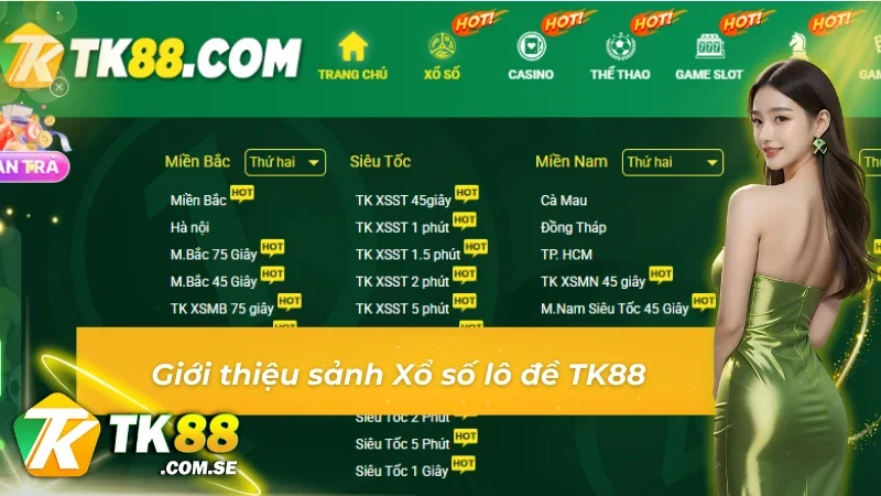 Giới thiệu sảnh Xổ số tại TK88