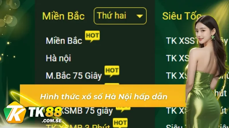 Tham gia vào xổ số Hà Nội ở sảnh Xổ Số Miền Bắc tại TK88